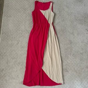 Small Petite LOFT Midi Colorblock Sundress